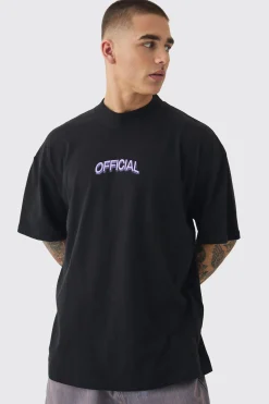 Oversized Gothic Skull Flame Print T-shirt | BoohooMAN UK