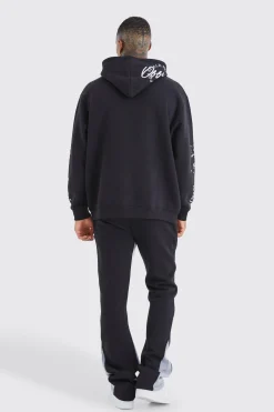 Oversized Graffiti Paint Splatter Hoodie | BoohooMAN UK