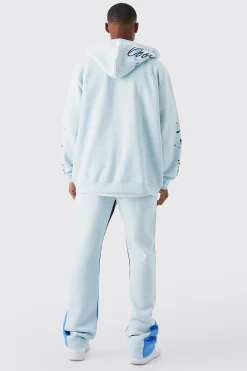 Oversized Graffiti Paint Splatter Tracksuit | BoohooMAN UK