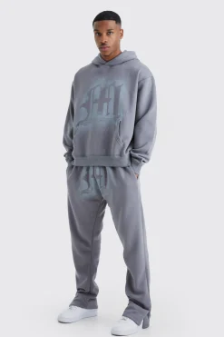 Oversized Graffiti Spray Graphic Tracksuit | BoohooMAN UK