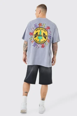 Oversized Greatful Dead Band Wash License T-shirt | BoohooMAN UK
