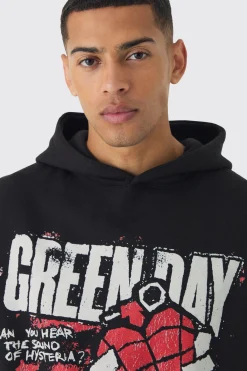 Oversized Green Day License Print Hoodie | BoohooMAN UK