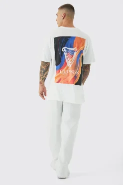 Oversized Guinness License Print T-shirt | BoohooMAN UK