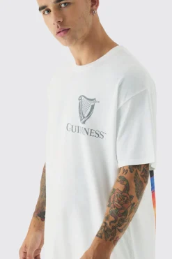 Oversized Guinness License Print T-shirt | BoohooMAN UK
