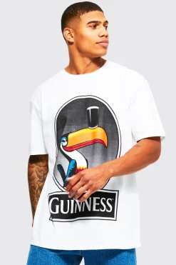 Oversized Guinness Toucan License T-shirt | BoohooMAN UK