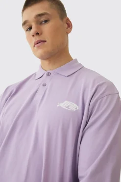 Oversized Half Sleeve Golf Wash Polo | BoohooMAN UK