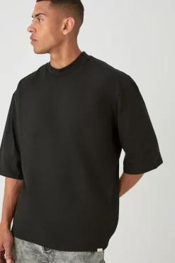 Oversized Half Sleeve Heavyweight T-shirt | BoohooMAN UK