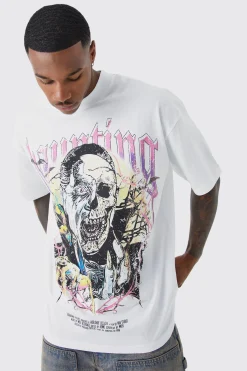 Oversized Haunting Graphic T-shirt | BoohooMAN UK