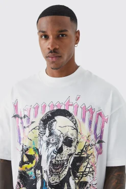 Oversized Haunting Graphic T-shirt | BoohooMAN UK