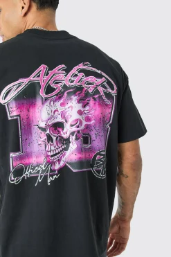 Oversized Heavyweight 13 Skull Graphic T-shirt | BoohooMAN UK