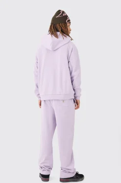 Oversized Heavyweight Applique Contrast Stitch Tracksuit | BoohooMAN UK