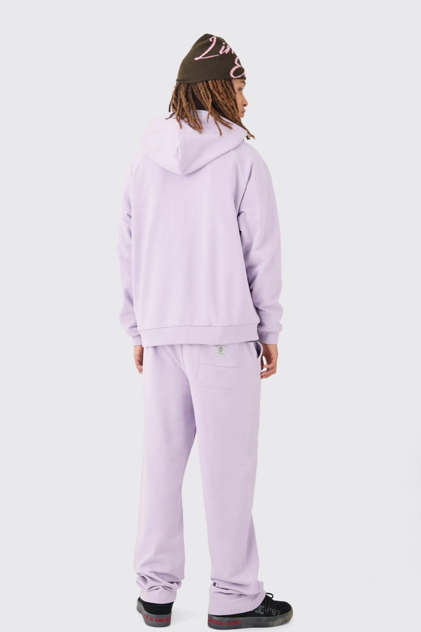 Oversized Heavyweight Applique Contrast Stitch Tracksuit | BoohooMAN UK