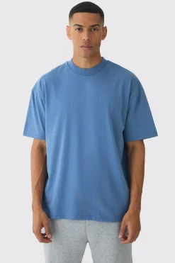 Oversized Heavyweight Extended Neck T-shirt | BoohooMAN UK