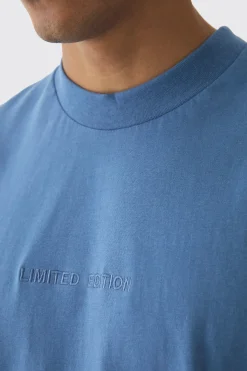 Oversized Heavyweight Extended Neck T-shirt | BoohooMAN UK