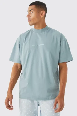 Oversized Heavyweight Extended Neck T-shirt | BoohooMAN UK