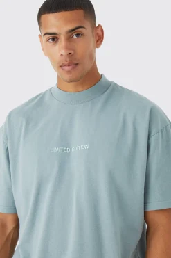 Oversized Heavyweight Extended Neck T-shirt | BoohooMAN UK