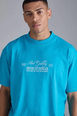 Oversized Heavyweight Extended Neck Meaux Graphic T-shirt | BoohooMAN UK