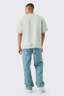 Oversized Heavyweight Faux Layer Vintage Wash T-shirt | BoohooMAN UK