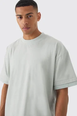 Oversized Heavyweight Faux Layer Vintage Wash T-shirt | BoohooMAN UK