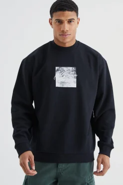 Oversized Heavyweight Homme Embroidered Sweatshirt | BoohooMAN UK