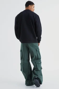 Oversized Heavyweight Homme Embroidered Sweatshirt | BoohooMAN UK