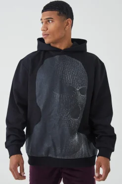 Oversized Heavyweight Loopback Graphic Hoodie | BoohooMAN UK