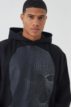 Oversized Heavyweight Loopback Graphic Hoodie | BoohooMAN UK