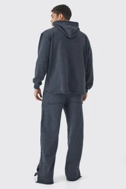 Oversized Heavyweight Loopback Printed Hoodie | BoohooMAN UK