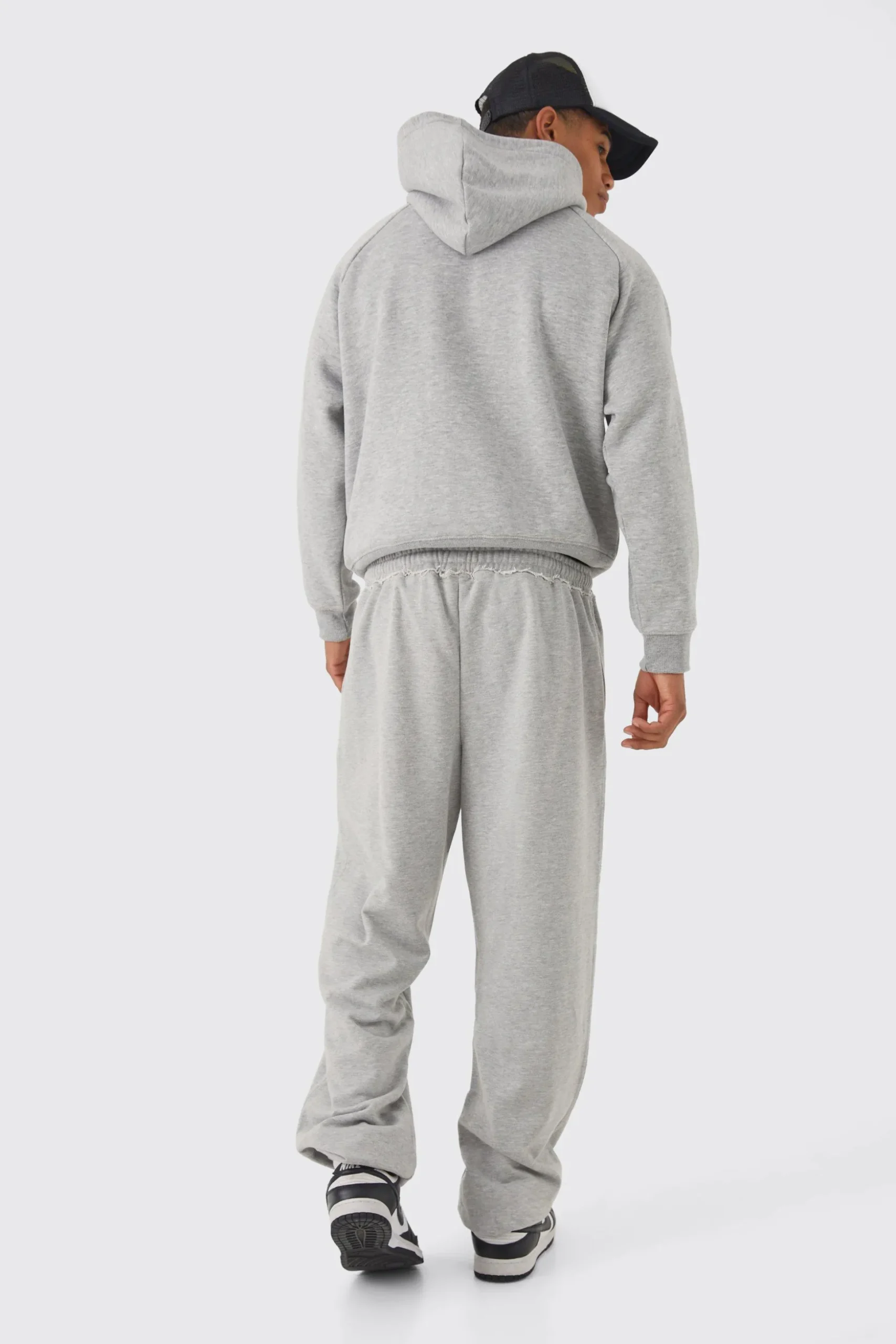 Oversized Heavyweight Loopback Printed Jogger | BoohooMAN UK