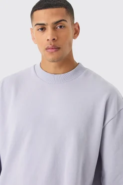 Oversized Heavyweight Sweatshirt Short Cargo Tracksuit | BoohooMAN UK