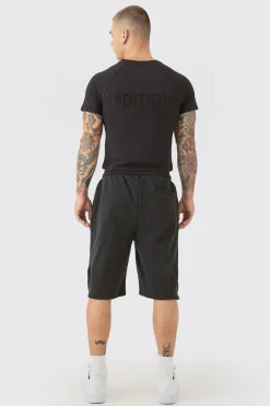 Oversized Heavyweight Zip Hem Shorts & T-shirt Set | BoohooMAN UK