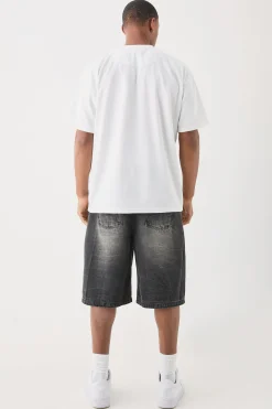 Oversized High Build Ottoman Rib T-shirt | BoohooMAN UK