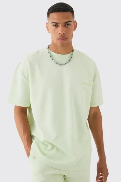 Oversized High Build Pique Limited T-shirt | BoohooMAN UK