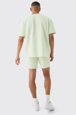 Oversized High Build Pique Limited T-shirt | BoohooMAN UK