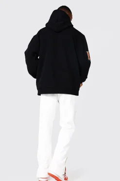 Oversized Homme Applique Varsity Hoodie | BoohooMAN UK