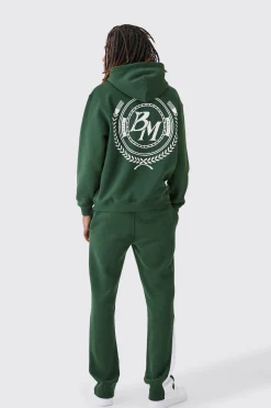 Oversized Homme Bm Printed Hooded Tracksuit | BoohooMAN UK