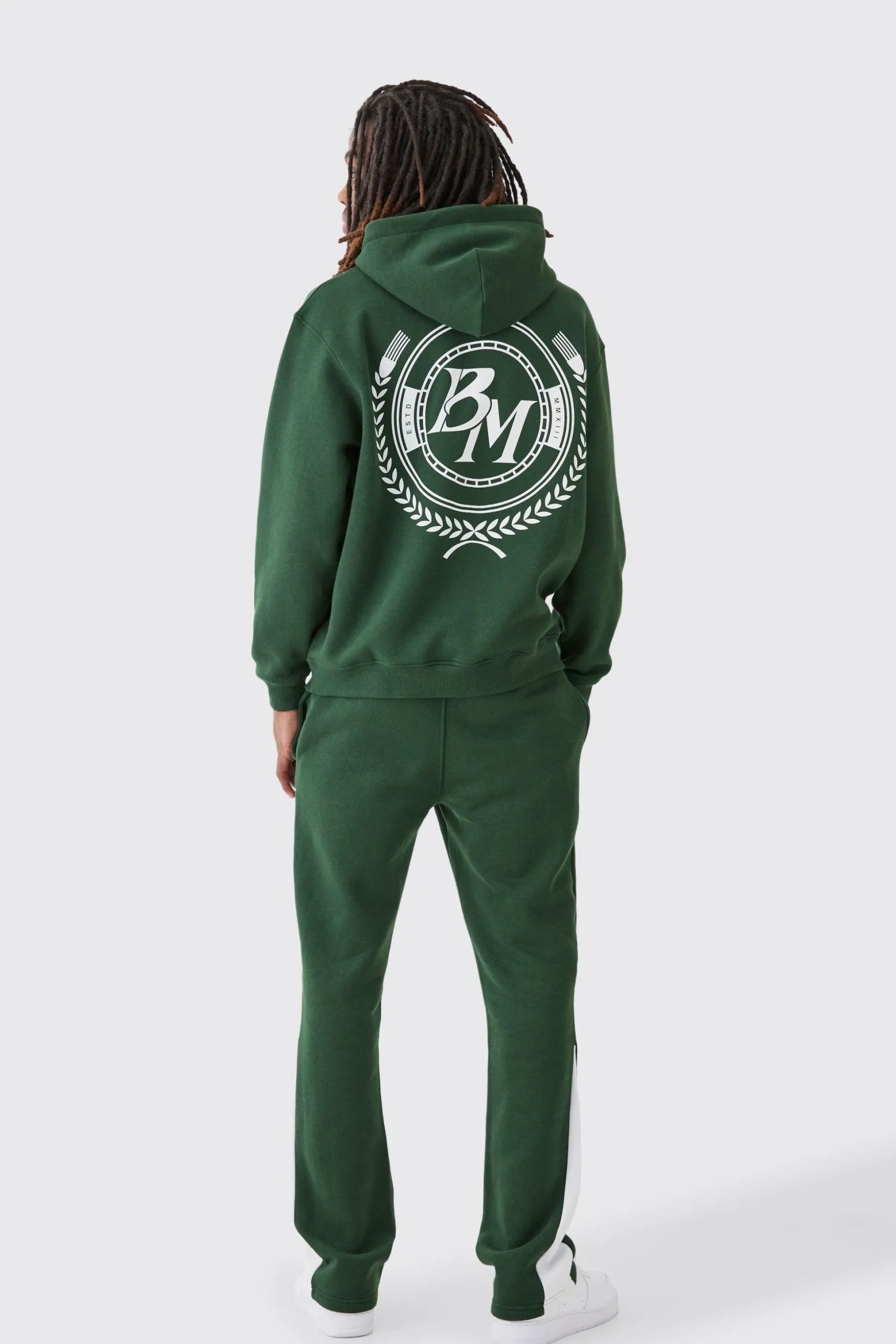Oversized Homme Bm Printed Hooded Tracksuit | BoohooMAN UK