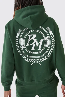 Oversized Homme Bm Printed Hooded Tracksuit | BoohooMAN UK