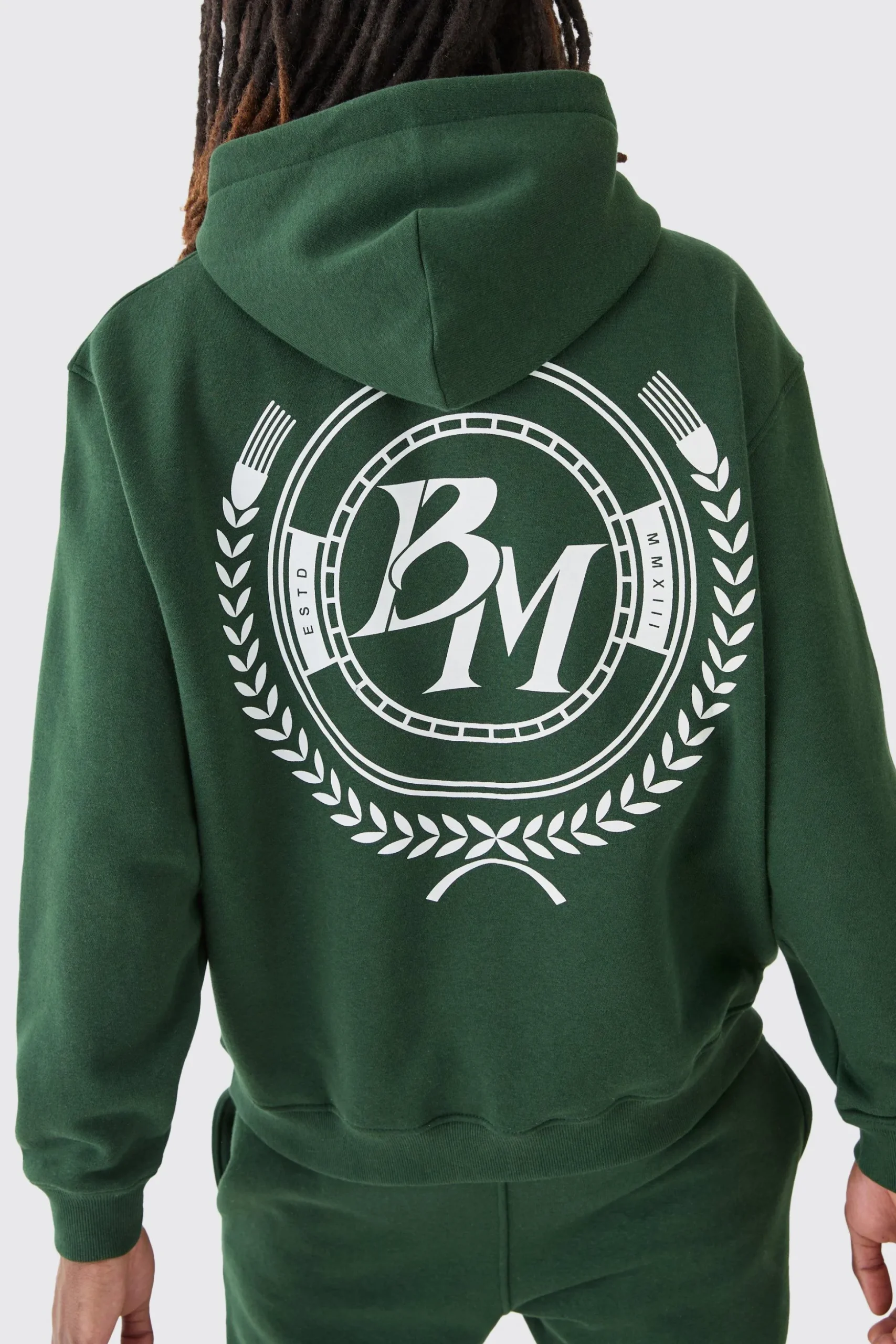 Oversized Homme Bm Printed Hooded Tracksuit | BoohooMAN UK
