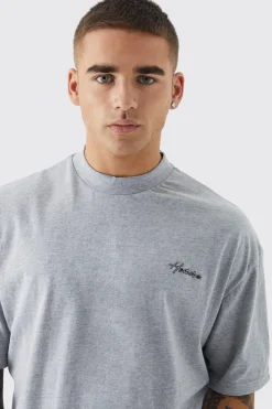 Oversized Homme Embroidered T-shirt | BoohooMAN UK