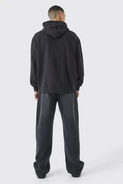 Oversized Homme Graffiti Graphic Hoodie | BoohooMAN UK