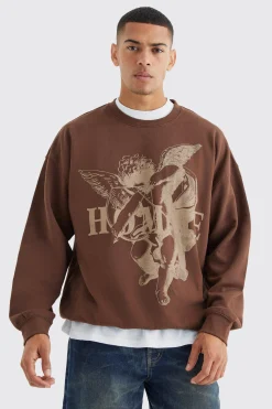 Oversized Homme Graphic Sweatshirt | BoohooMAN UK
