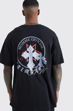 Oversized Homme Graphic T-shirt | BoohooMAN UK