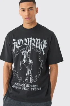 Oversized Homme Graphic T-shirt | BoohooMAN UK