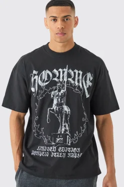 Oversized Homme Graphic T-shirt | BoohooMAN UK