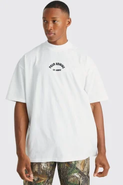 Oversized Homme Ofcl Varsity Applique T-shirt | BoohooMAN UK