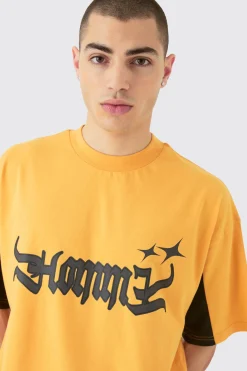 Oversized Homme Panel Heavyweight T-shirt & Short Set | BoohooMAN UK