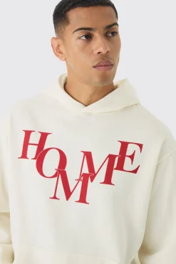 Oversized Homme Printed Hoodie | BoohooMAN UK