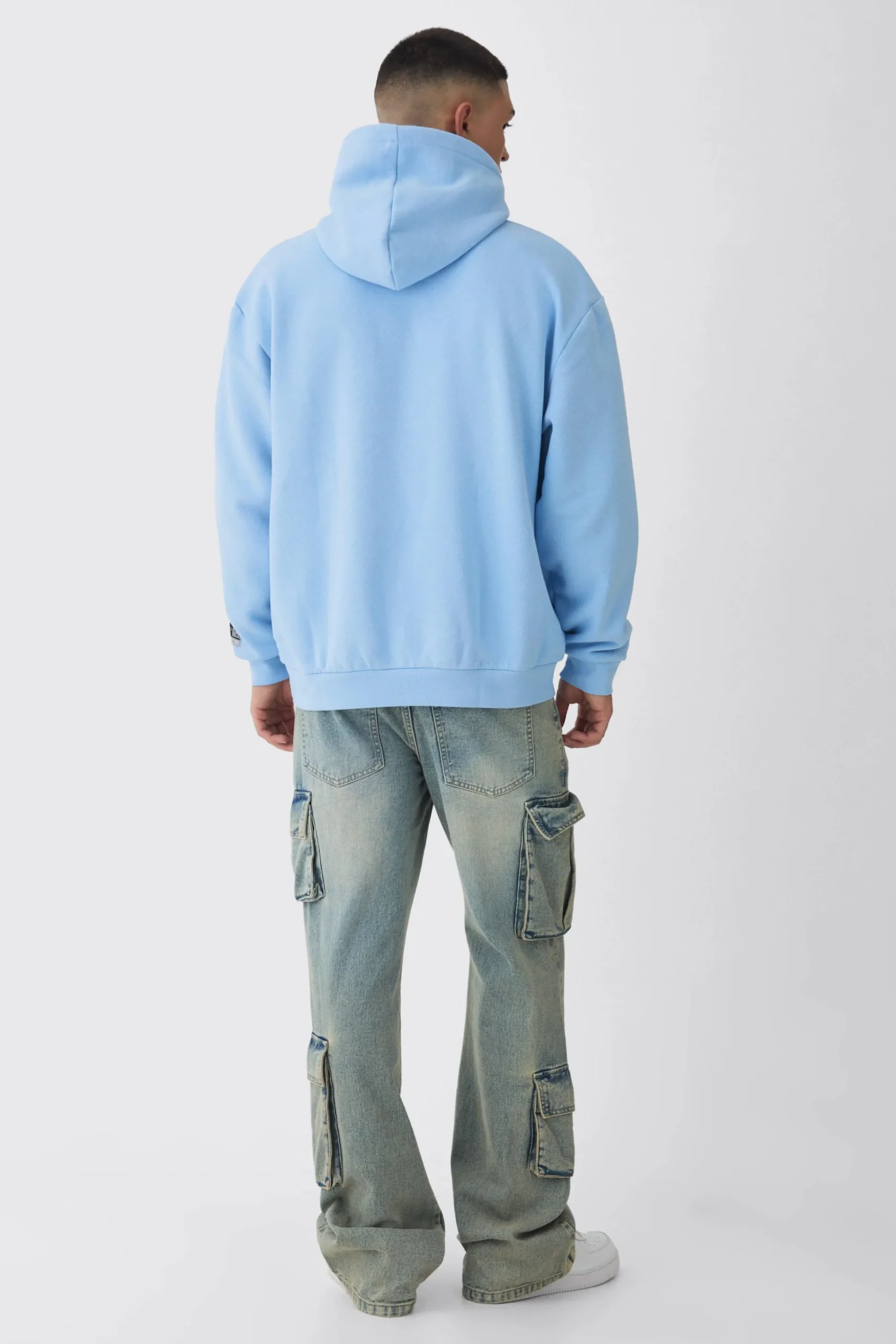 Oversized Homme Printed Varsity Sweatshirt | BoohooMAN UK