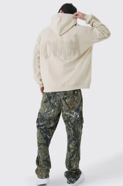 Oversized Homme Puff Print Hoodie | BoohooMAN UK